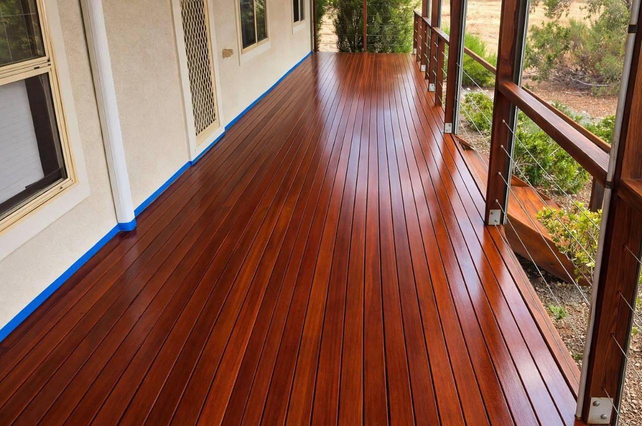 Paint brushes for deck and fence staining